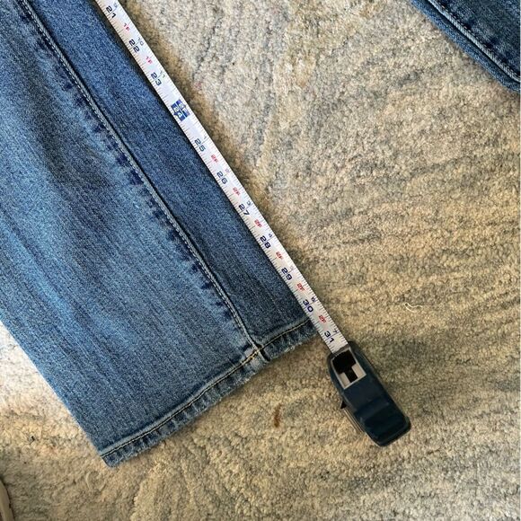 7 For All Mankind Blue Spruce Easy Slim Straight Leg Jeans. Size 27 Like new! - Picture 10 of 13